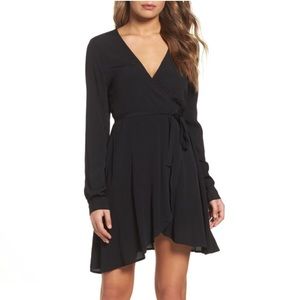 Knot Sisters Black Wrap Dress